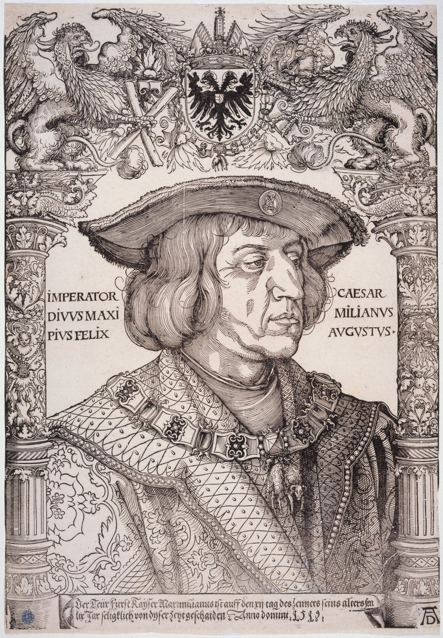 Kejsar Maximilian I (Bartsch 153) av Albrecht Dürer