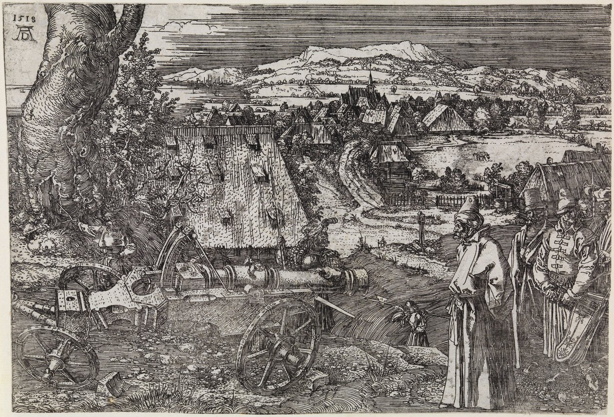 Landskap med kanon (Den stora kanonen; Kanonen) av Albrecht Dürer