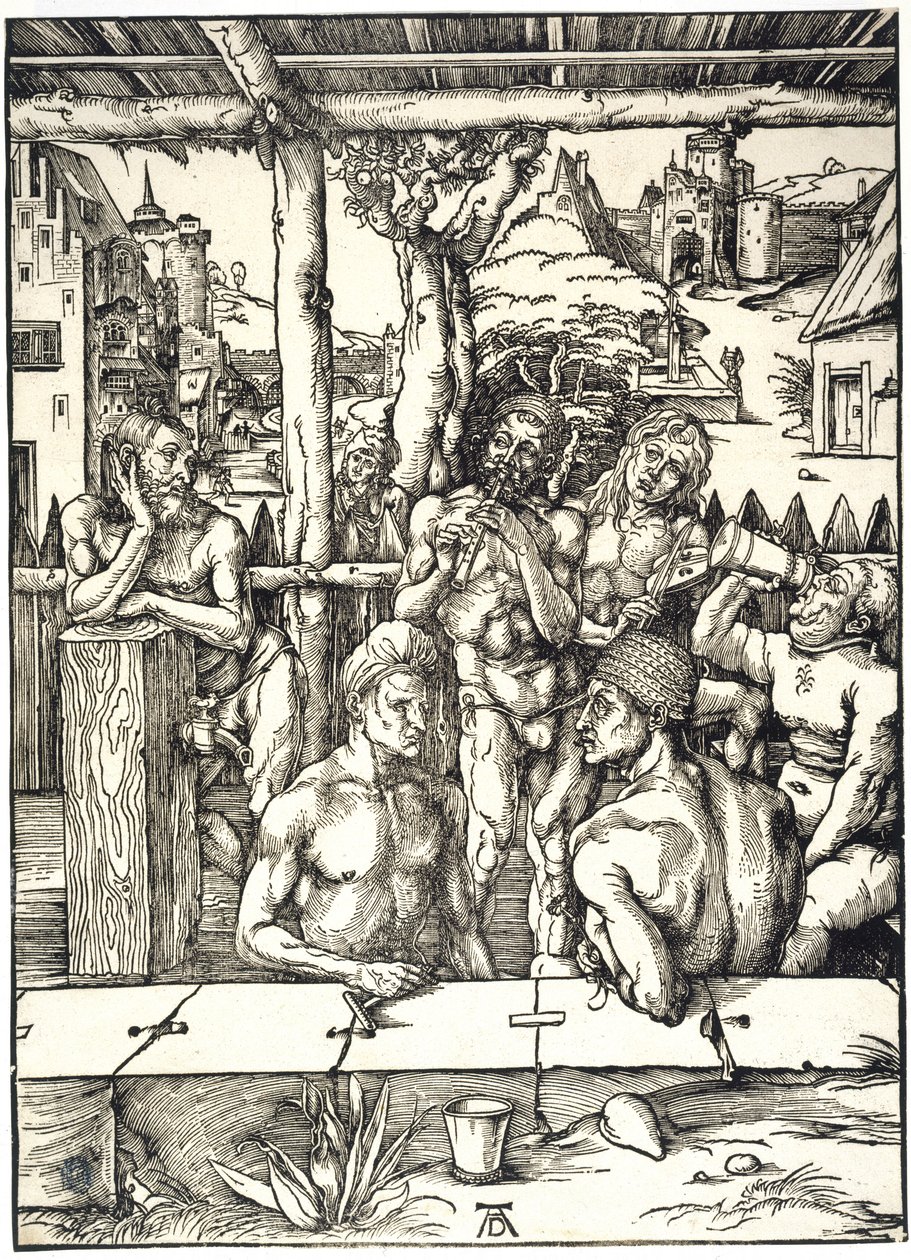 Männens bad (Bartsch 128) av Albrecht Dürer