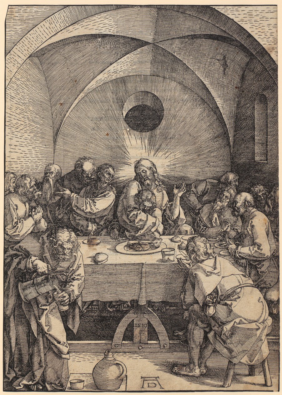 Den sista måltiden, blad 2 i serien ”Den stora passionen” av Albrecht Dürer