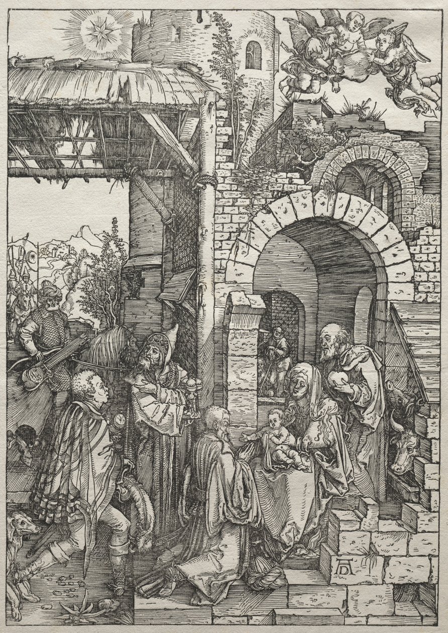Jungfruns liv: Adoration of the Magi, 1504-1505. av Albrecht Dürer
