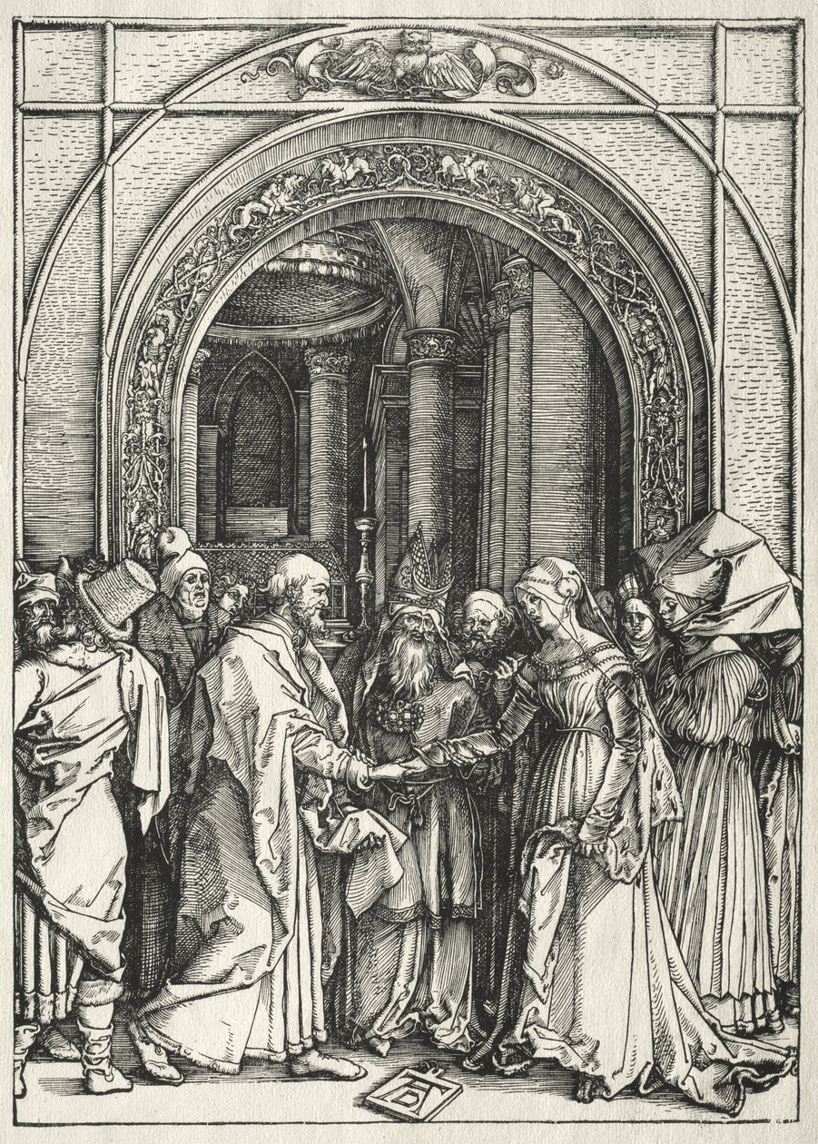 Jungfru Marias liv: Jungfru Marias och den helige Josefs bröllop av Albrecht Dürer