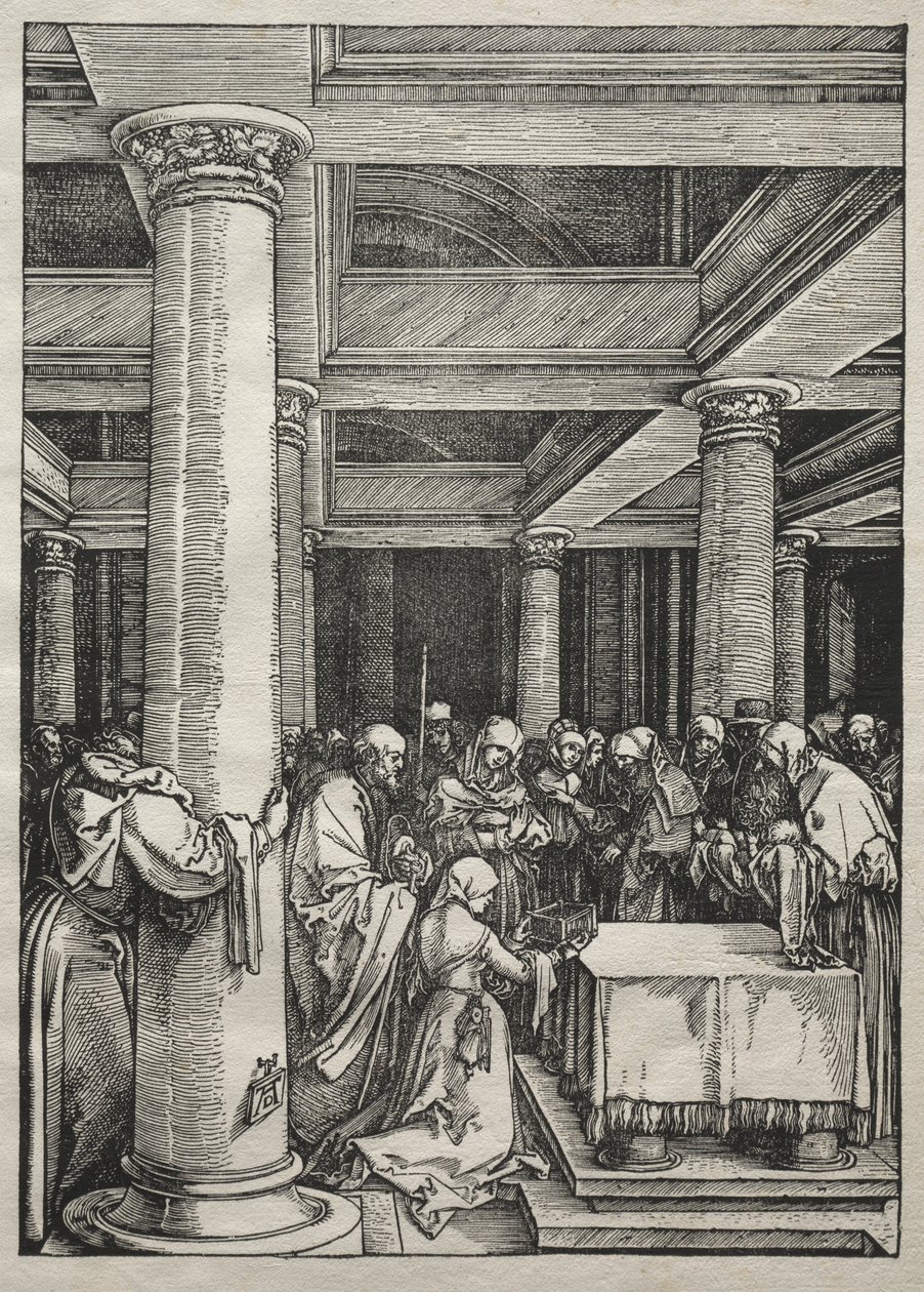 Jungfruns liv: Presentation av Jesus i templet av Albrecht Dürer