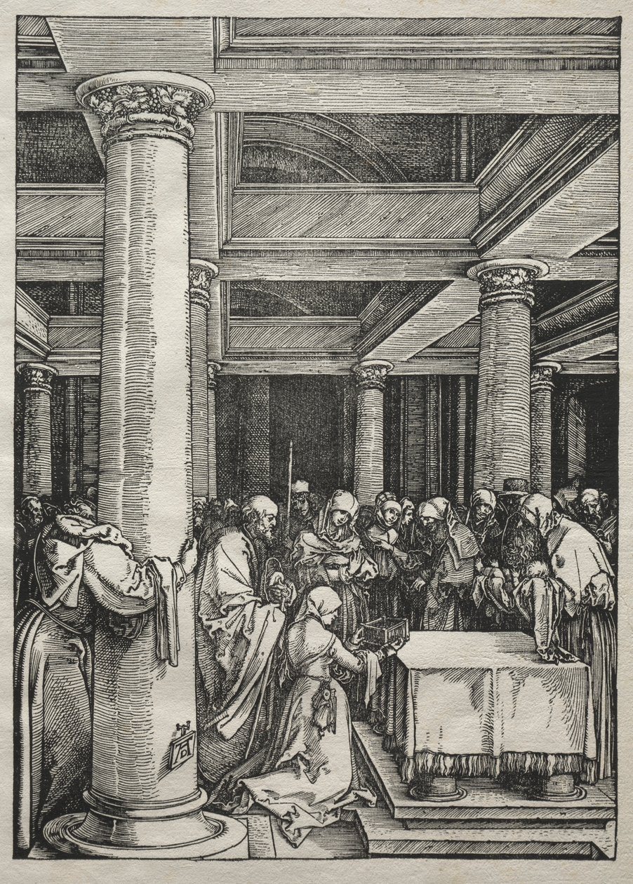 Jungfruns liv: Presentation av Jesus i templet, 1504-1505. av Albrecht Dürer
