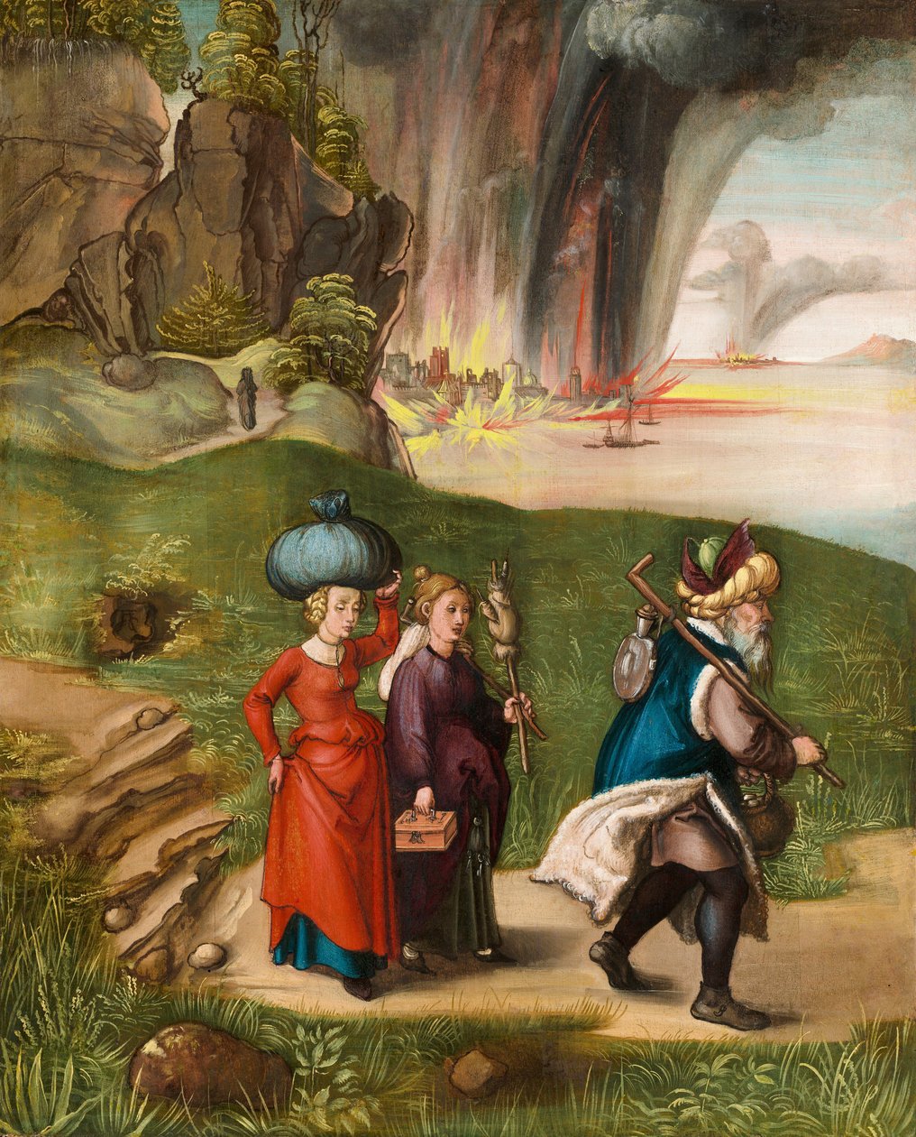 Lot och hans döttrar [omvänd], ca. 14961499. av Albrecht Dürer