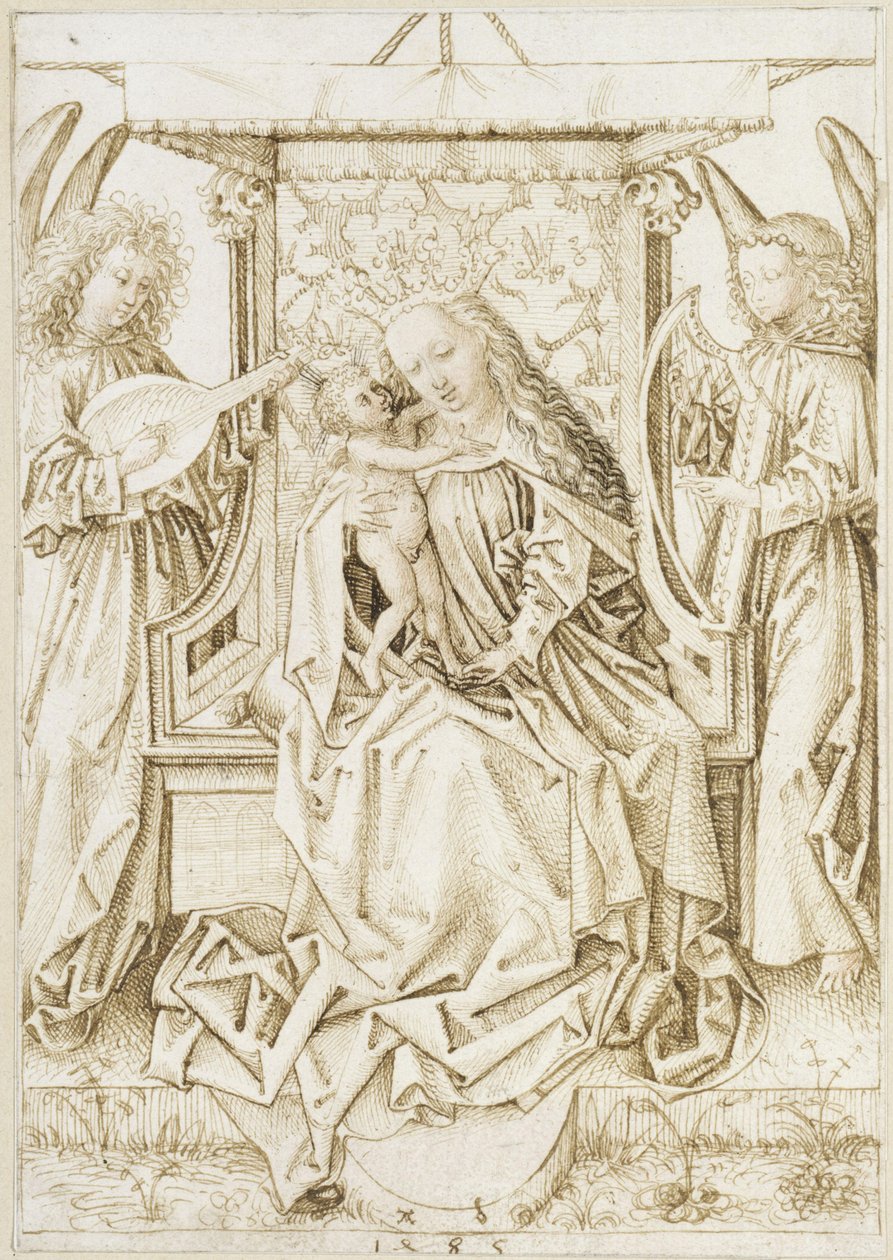 Madonnan med musicerande änglar av Albrecht Dürer