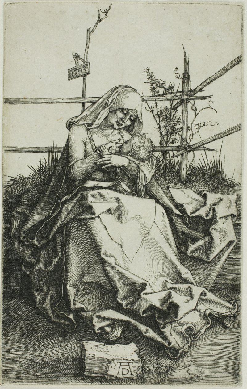 Madonna på en gräsbank av Albrecht Dürer