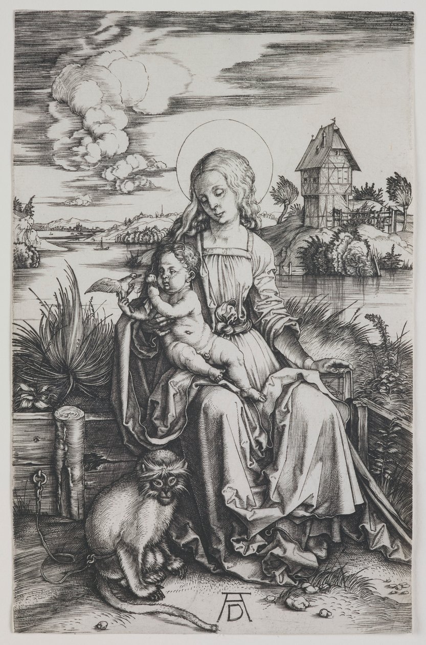 Madonnan med apan av Albrecht Dürer