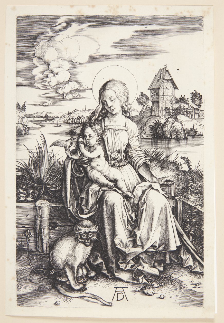Madonna med apan av Albrecht Dürer
