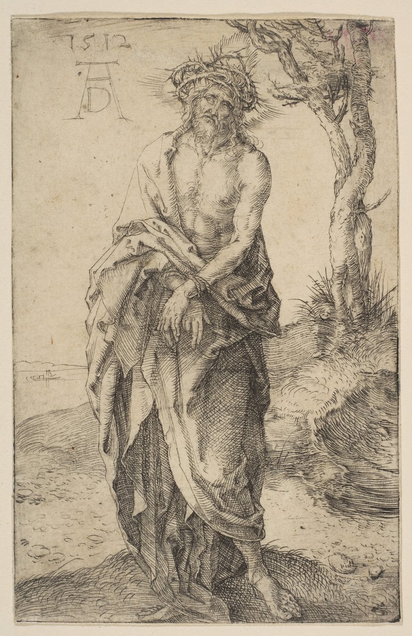 Man av sorger med händerna bundna, 1512. av Albrecht Dürer
