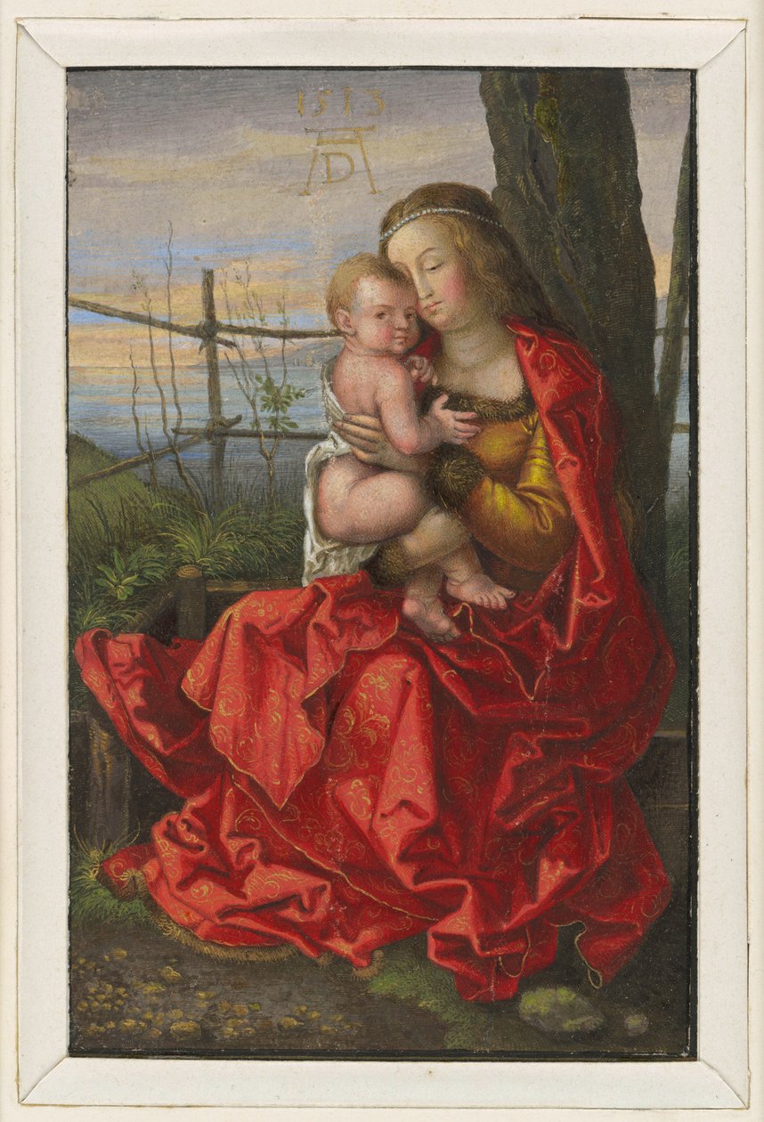 Maria sittande vid ett träd med barnet av Albrecht Dürer
