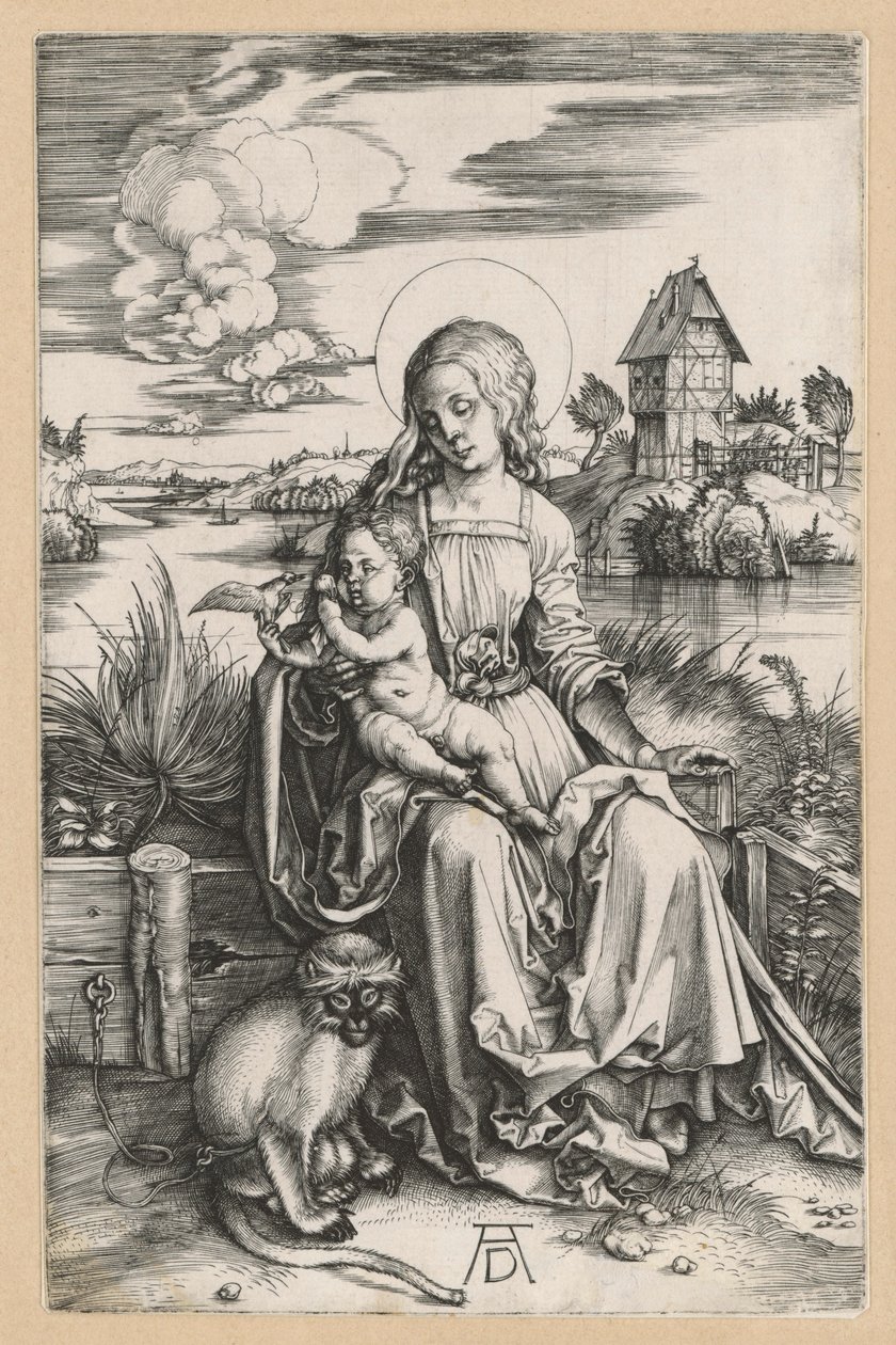 Maria med barnet och havsapan av Albrecht Dürer