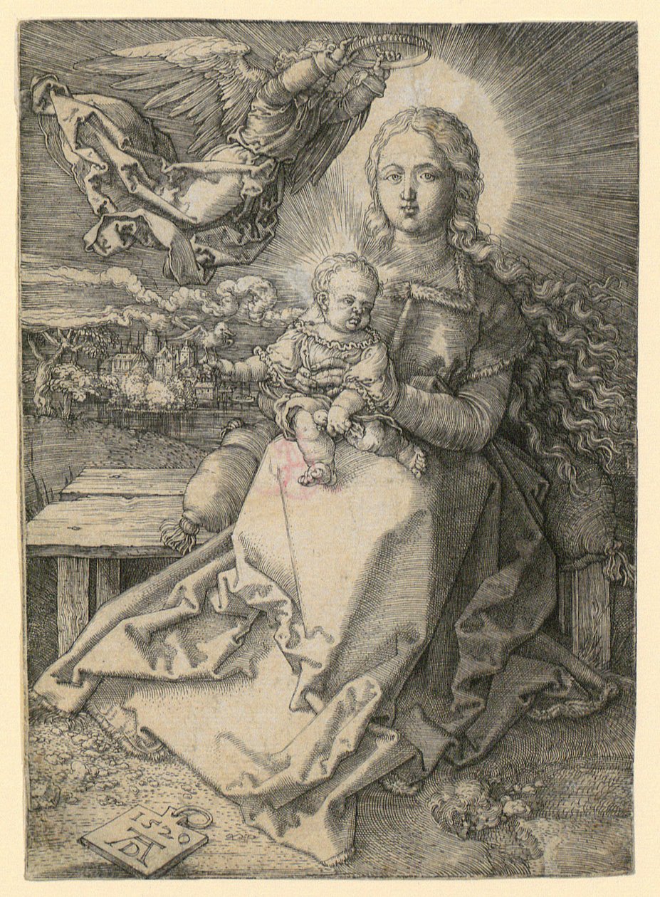 Maria krönt av en ängel av Albrecht Dürer