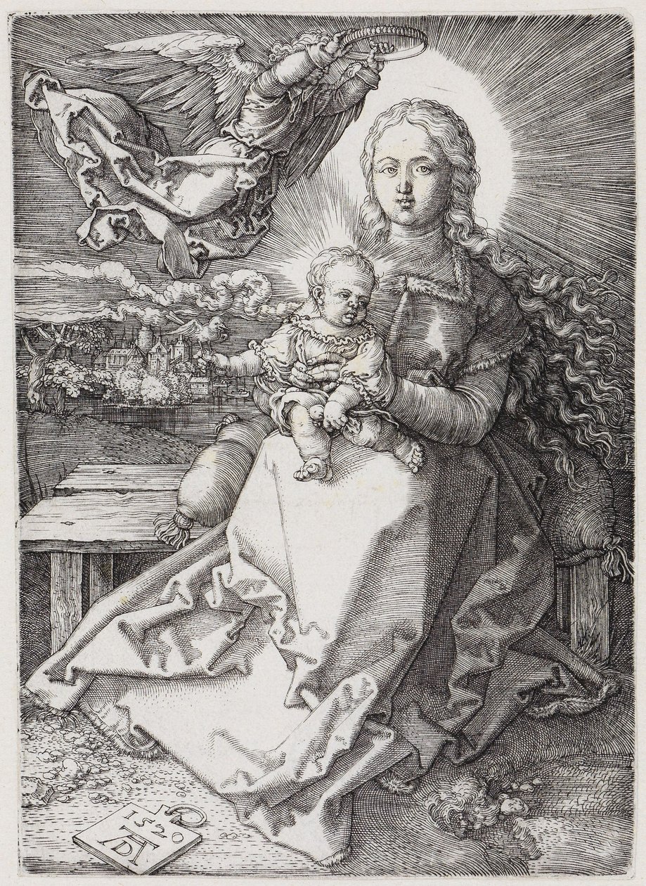 Maria krönt av en ängel av Albrecht Dürer