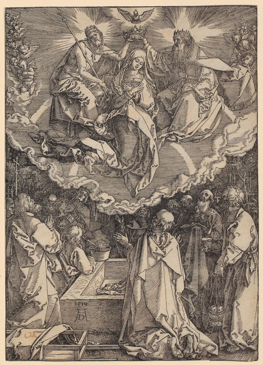 Jungfru Marias himmelsfärd och kröning, blad 19 i serien ”Marias liv” av Albrecht Dürer