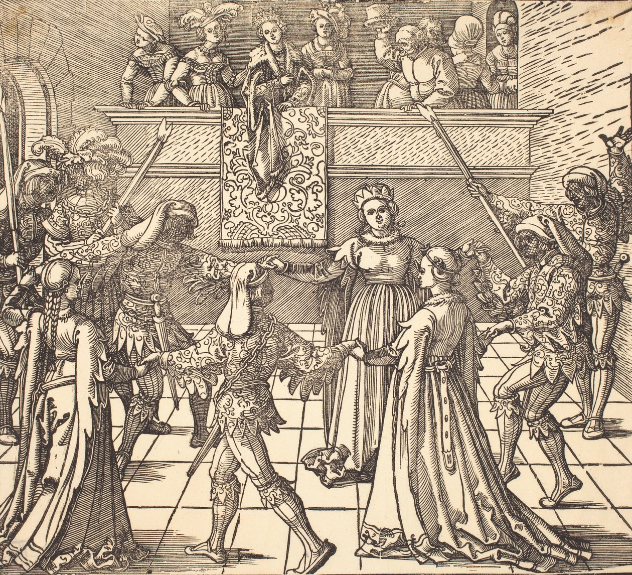 Maskeraddans med facklor, ca. 1516. av Albrecht Dürer