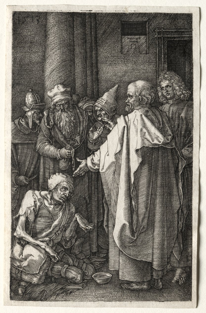 Peter och Johannes helar den krympling vid tempelporten av Albrecht Dürer