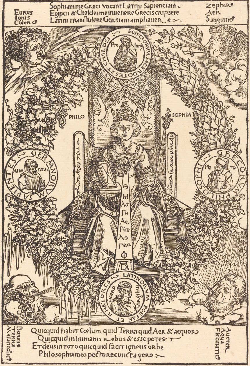 Filosofi, troligen 1502. av Albrecht Dürer