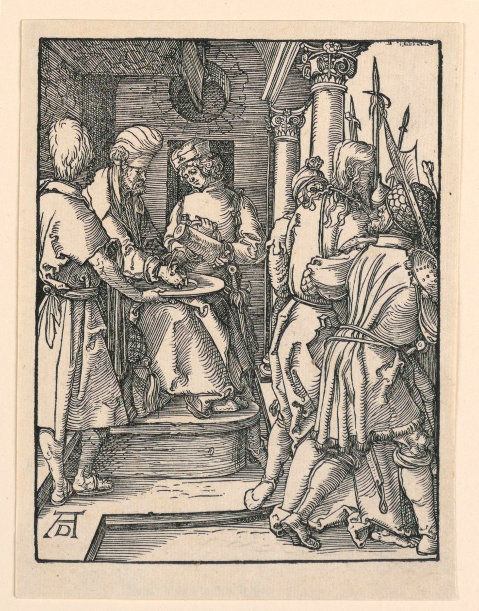 Pilatus tvättar händerna, från The Little Passion-serien av Albrecht Dürer
