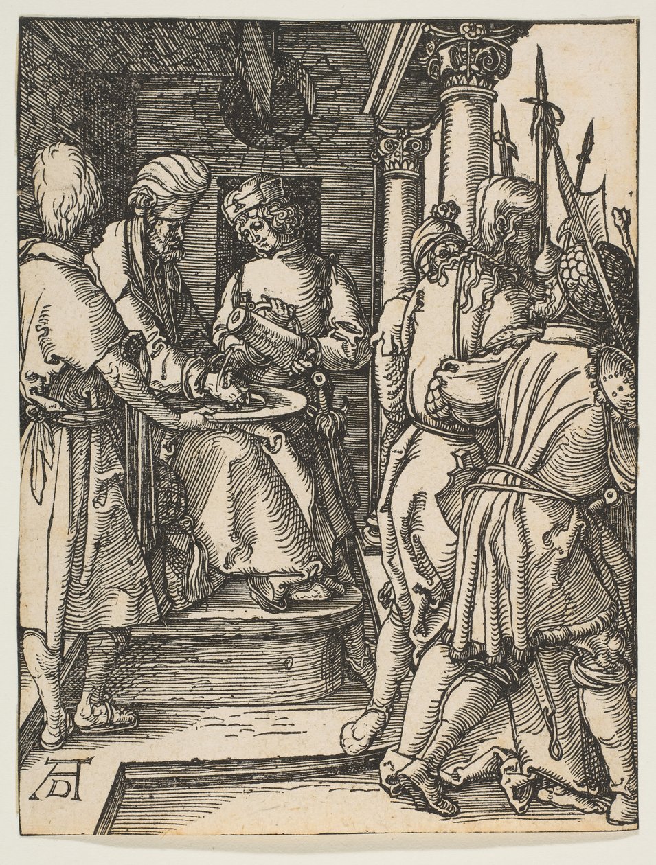 Pilatus tvättar händerna, från The Small Passion, ca. 1509. av Albrecht Dürer