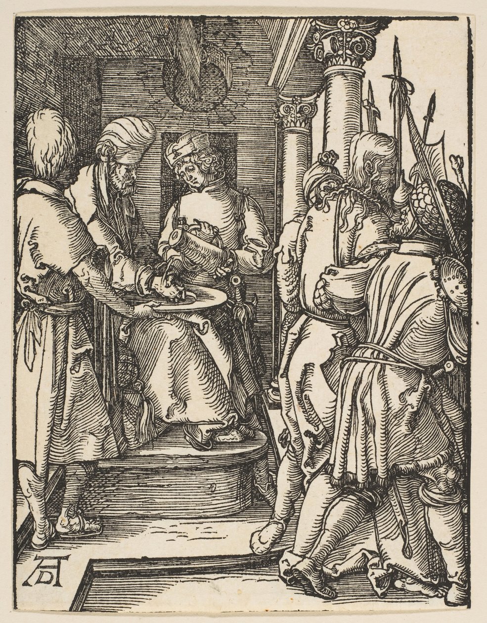 Pilatus tvättar händerna, från The Small Passion, ca. 1509. av Albrecht Dürer
