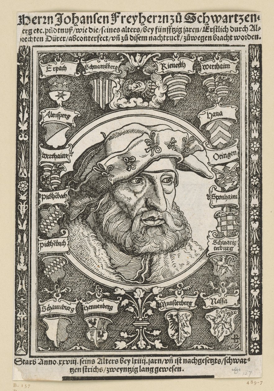 Porträtt av Johannes, friherre zu Schwarzenberg av Albrecht Dürer