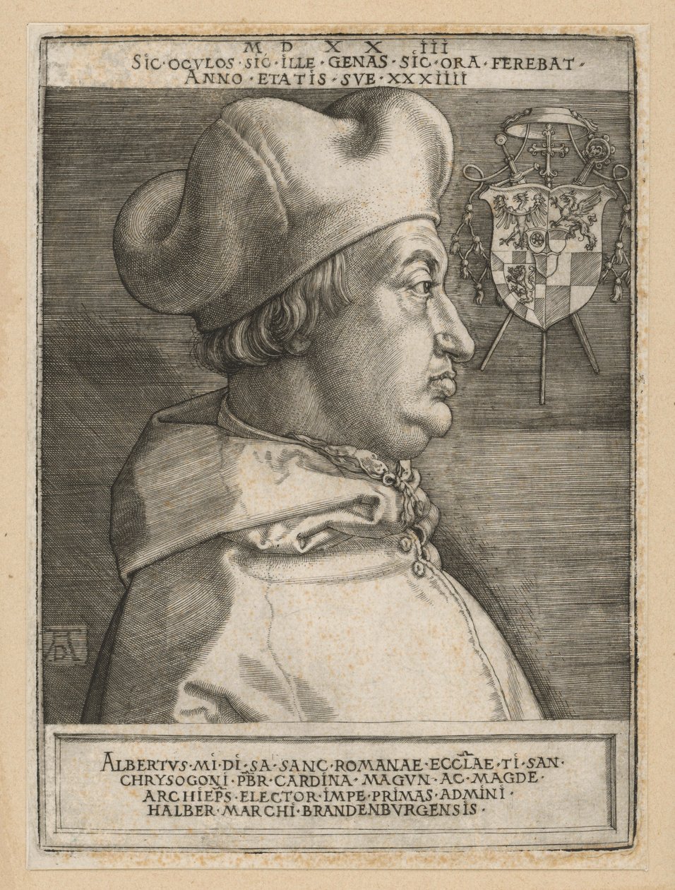 Porträtt av kardinal Albrecht av Brandenburg av Albrecht Dürer