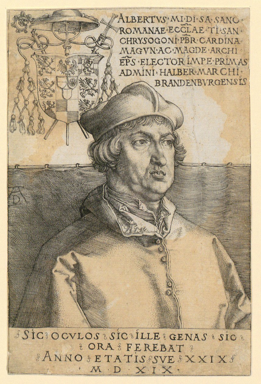 Porträtt av kardinal Albrecht av Brandenburg av Albrecht Dürer