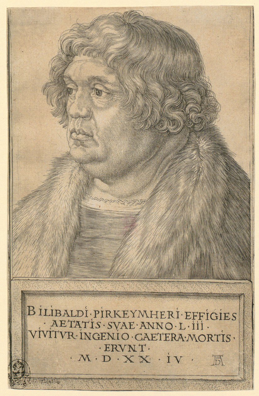 Porträtt av Willibald Pirckheimer av Albrecht Dürer