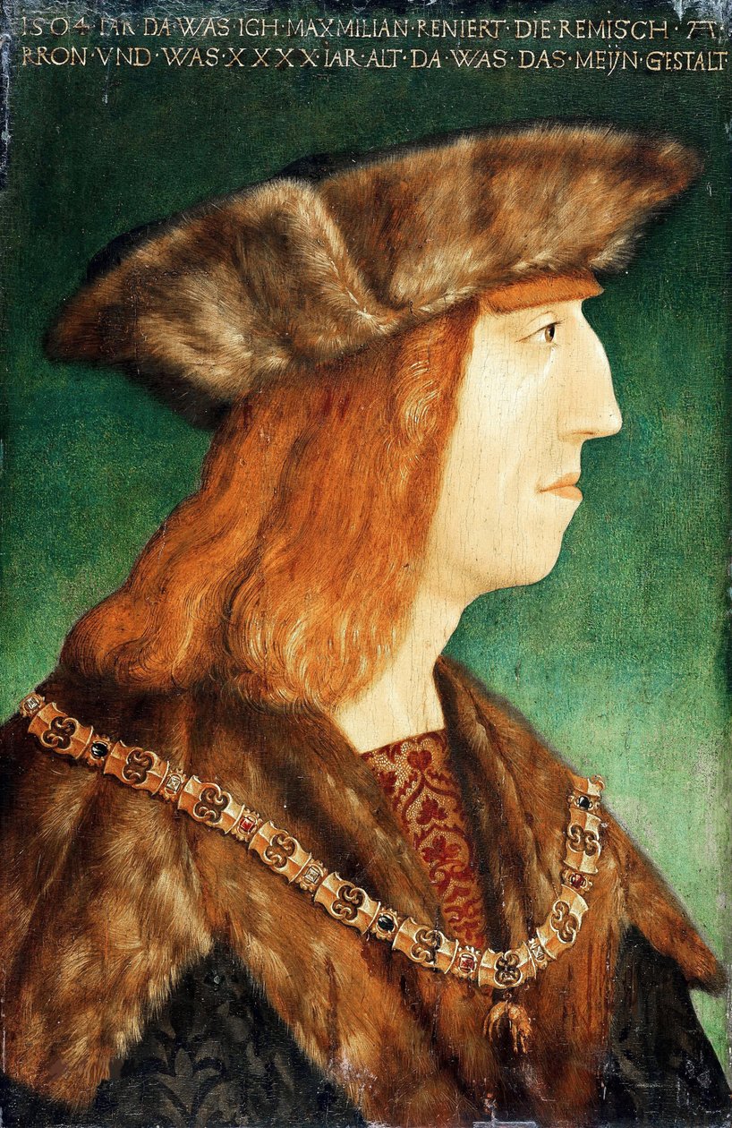 Porträtt av kejsar Maximilian I 1459-1519, efter 1504 av Albrecht Dürer