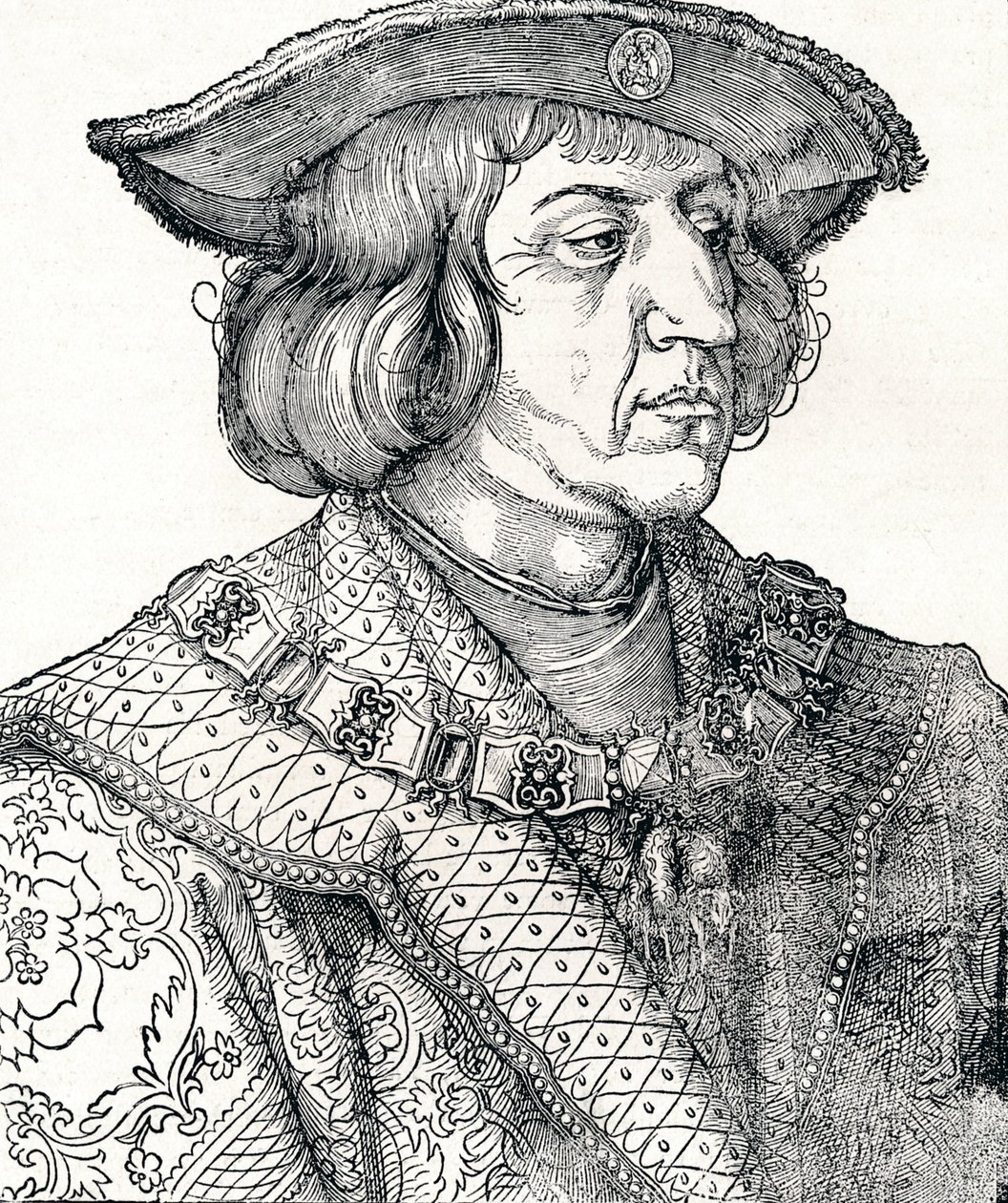 Porträtt av kejsar Maximilian I, 1511, 1906 av Albrecht Dürer