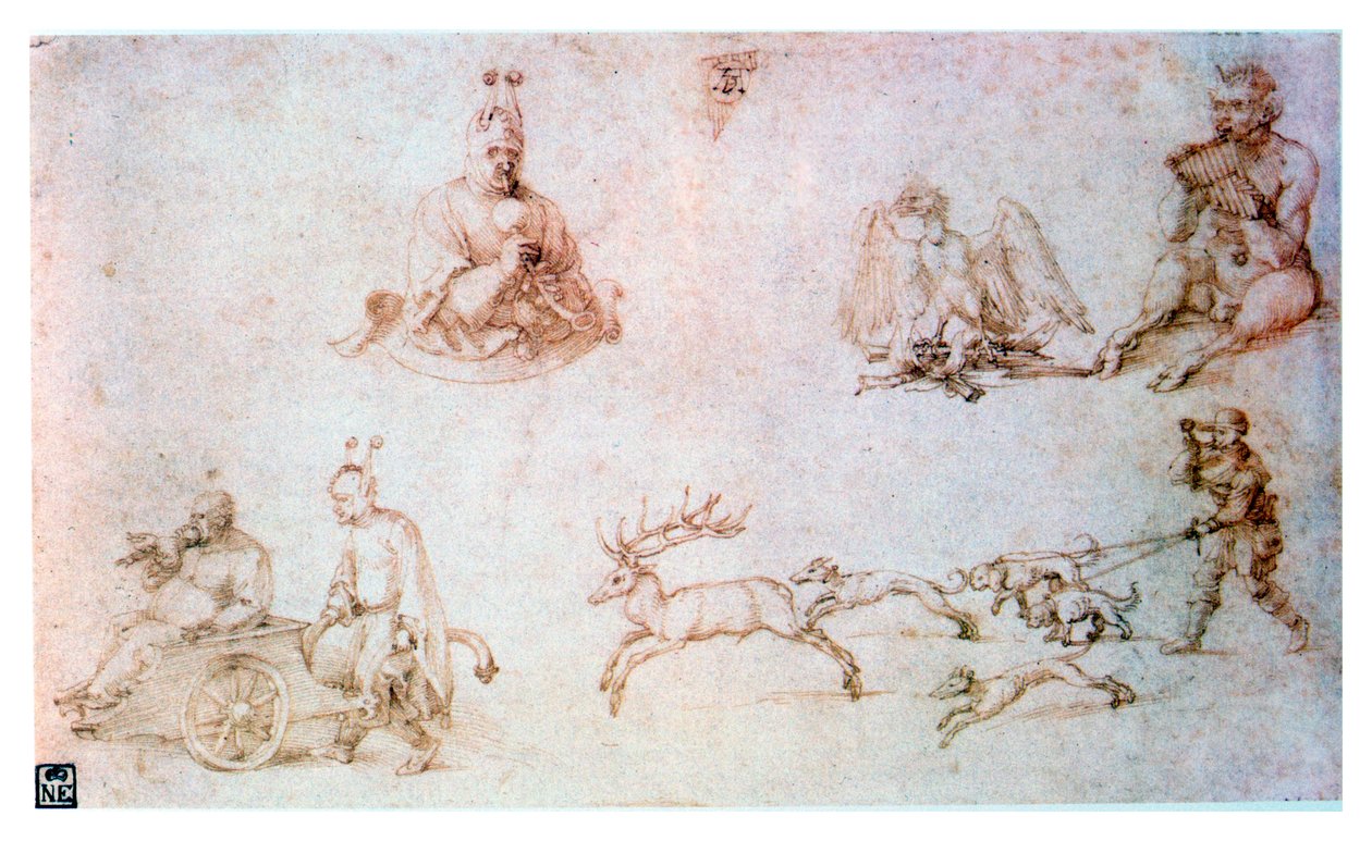 Rödkritstudie, c1500 av Albrecht Dürer