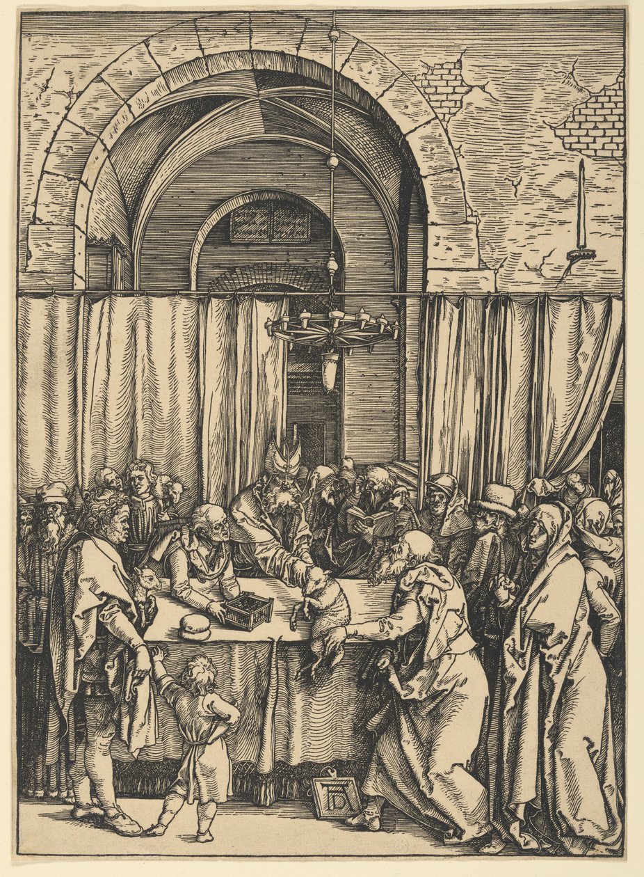 Avvisandet av Joakims offer, ur Jungfru Marias liv av Albrecht Dürer