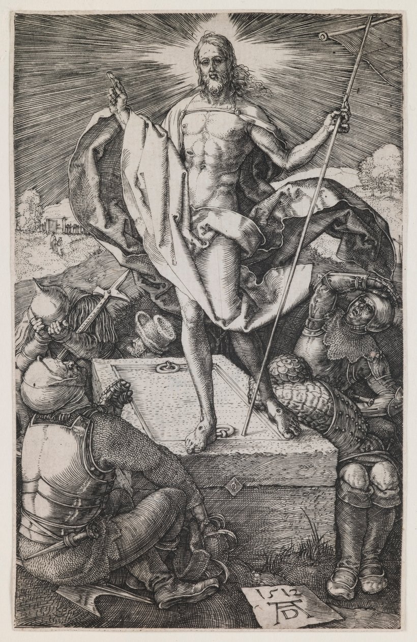 Resurrection, från serien "The Engraved Passion" av Albrecht Dürer