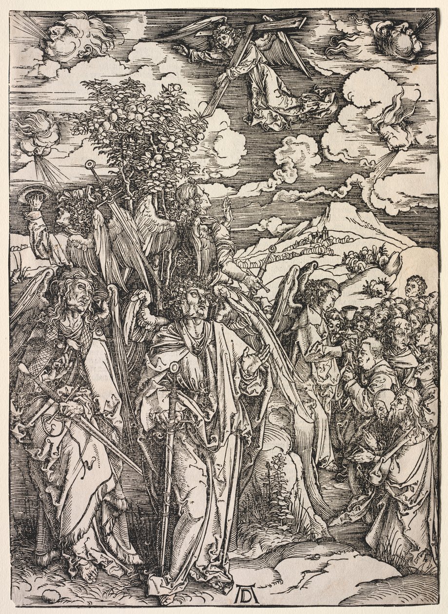 Johannes uppenbarelse: Fyra änglar som håller upp vindarna av Albrecht Dürer