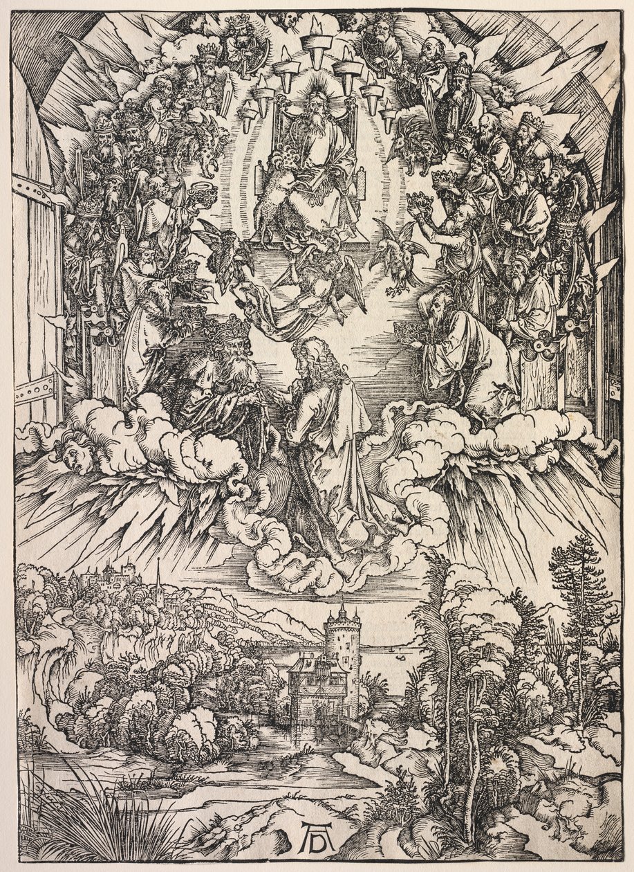 Johannes uppenbarelse: Johannes före tronen av Albrecht Dürer