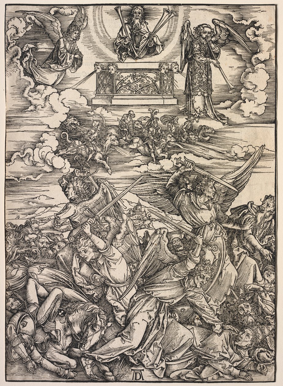 Johannes uppenbarelse: De fyra förstörande änglarna av Albrecht Dürer