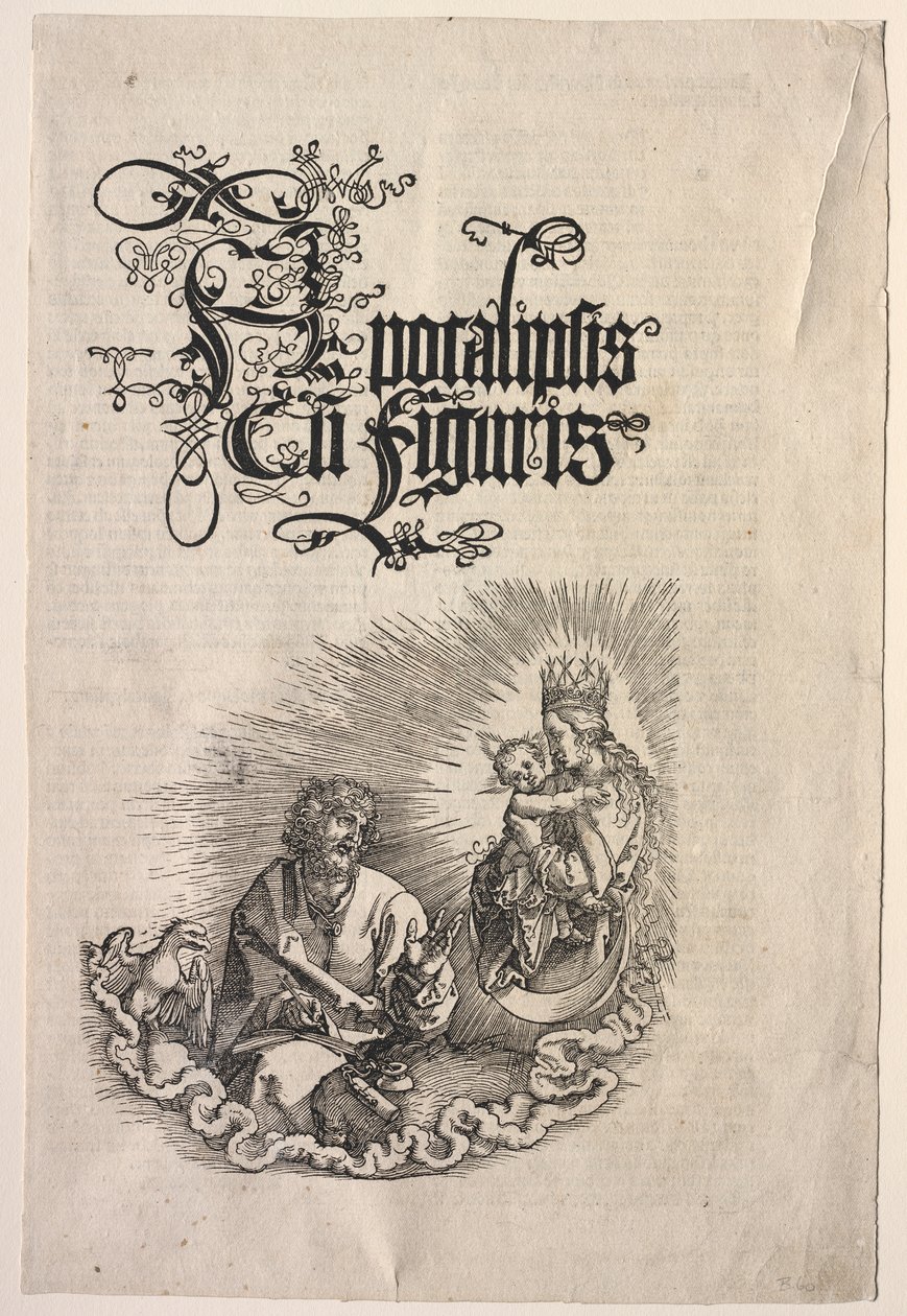 Johannes uppenbarelse: Titelsida till apokalypsen av Albrecht Dürer