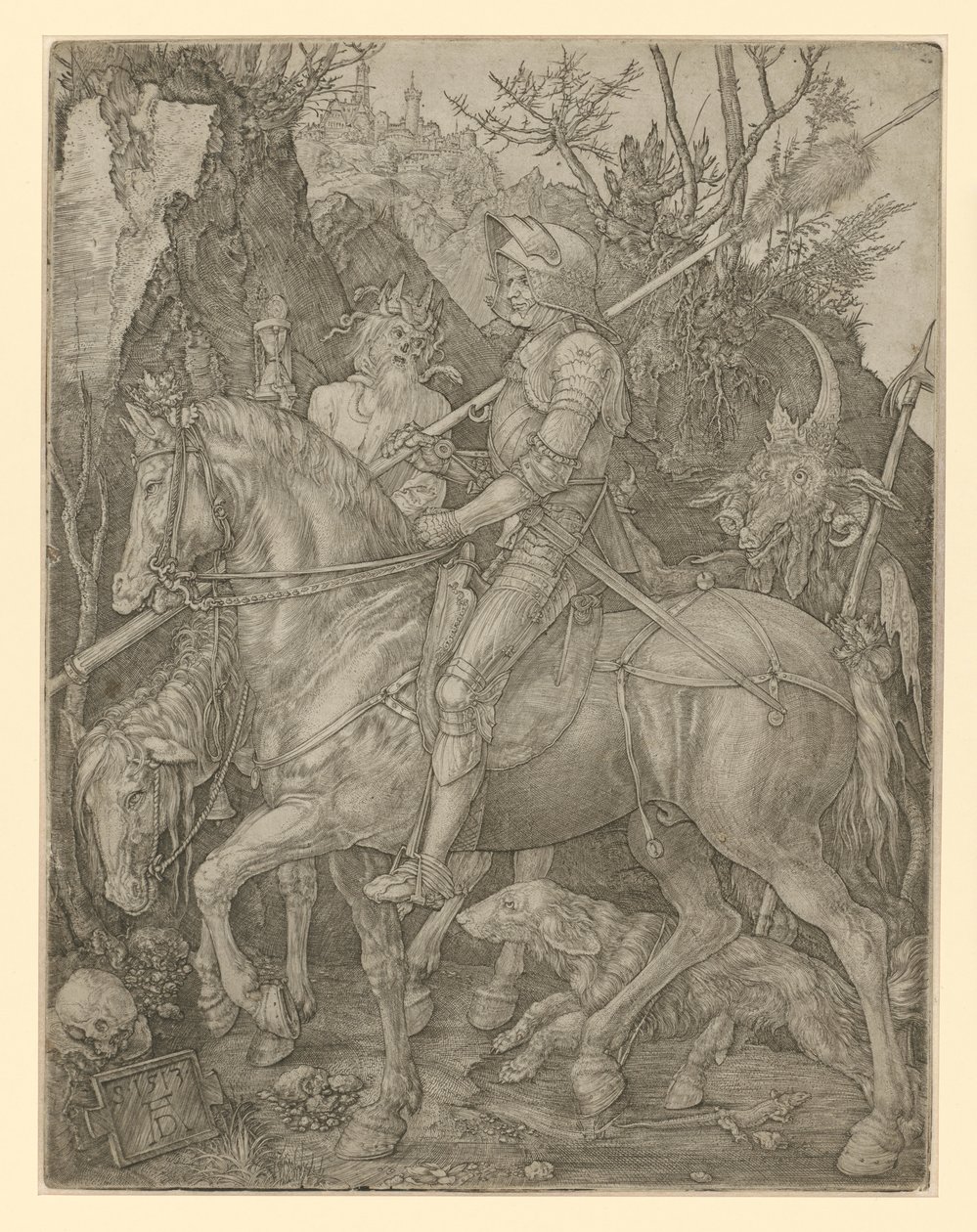 Riddaren, döden och djävulen av Albrecht Dürer