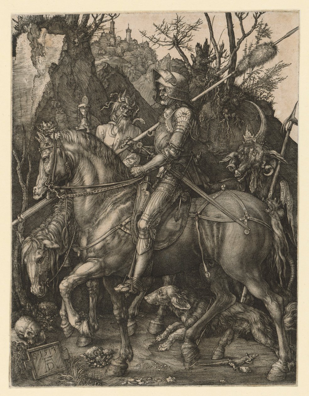 Riddaren, döden och djävulen av Albrecht Dürer