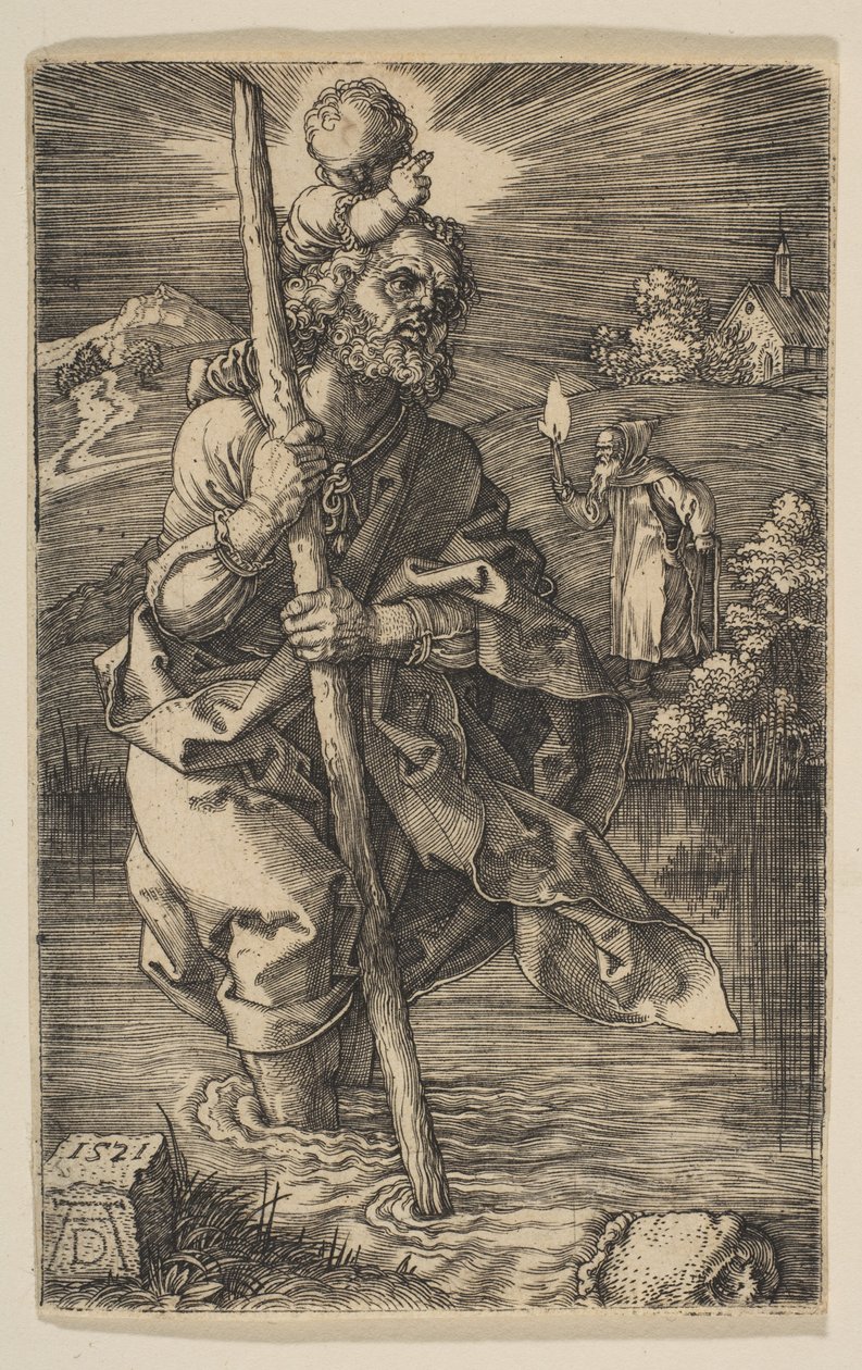 Sankt Kristoffer, vänd åt höger av Albrecht Dürer