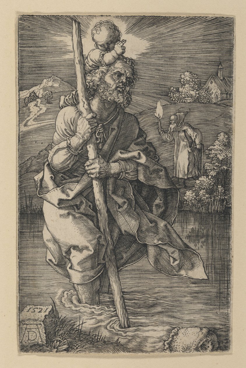 Sankt Kristoffer vänd åt höger av Albrecht Dürer