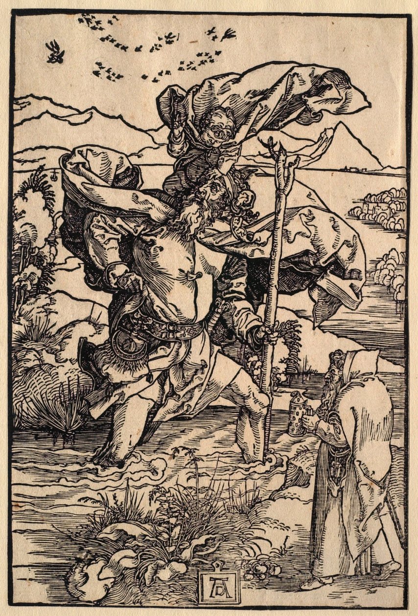 Sankt Kristoffer med fåglarnas flykt av Albrecht Dürer