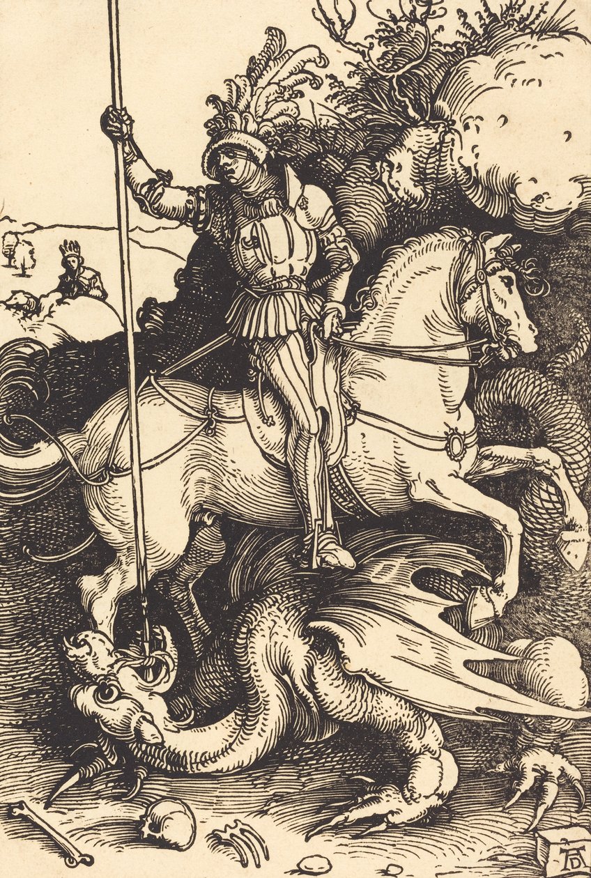 Saint George Killing the Dragon, 15011504. av Albrecht Dürer