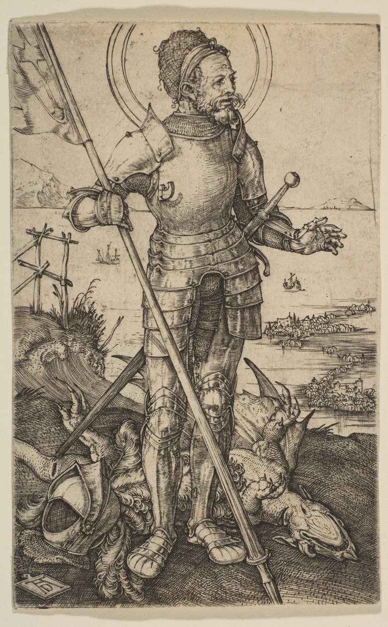Sankt Göran stående av Albrecht Dürer