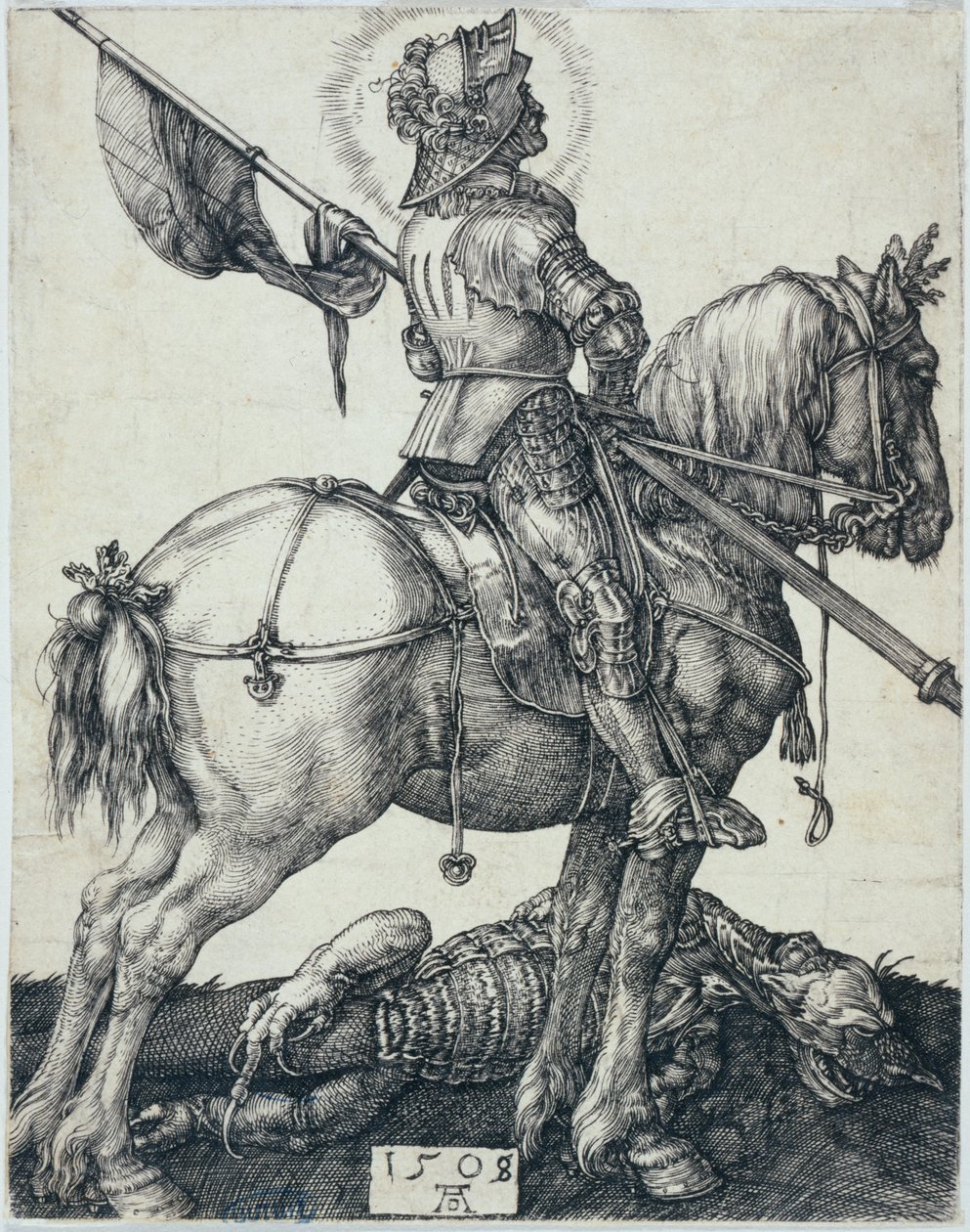 Sankt Georg till häst (Bartsch 54) av Albrecht Dürer