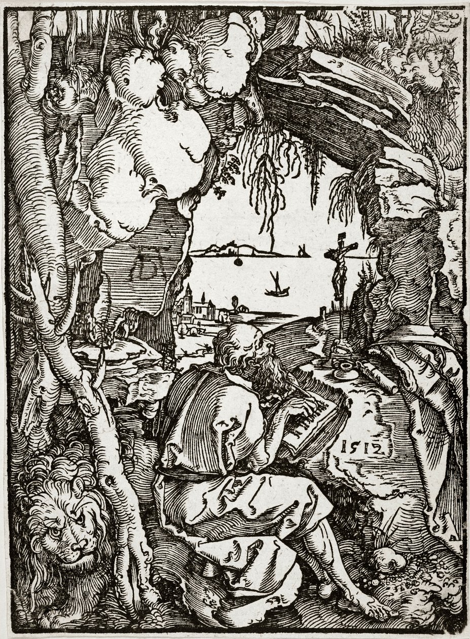 Sankt Hieronymus i en grotta (Bartsch 113) av Albrecht Dürer