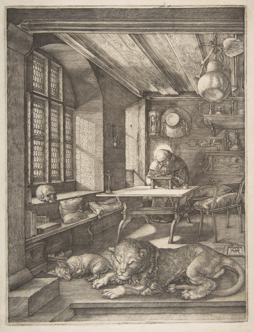 Den helige Hieronymus i sitt arbetsrum av Albrecht Dürer