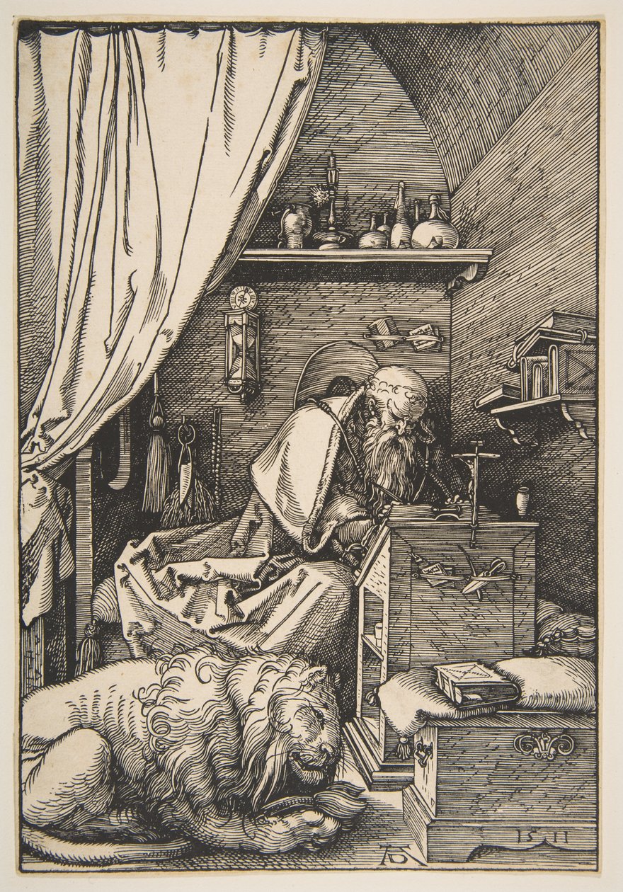 Den helige Hieronymus i sitt arbetsrum av Albrecht Dürer