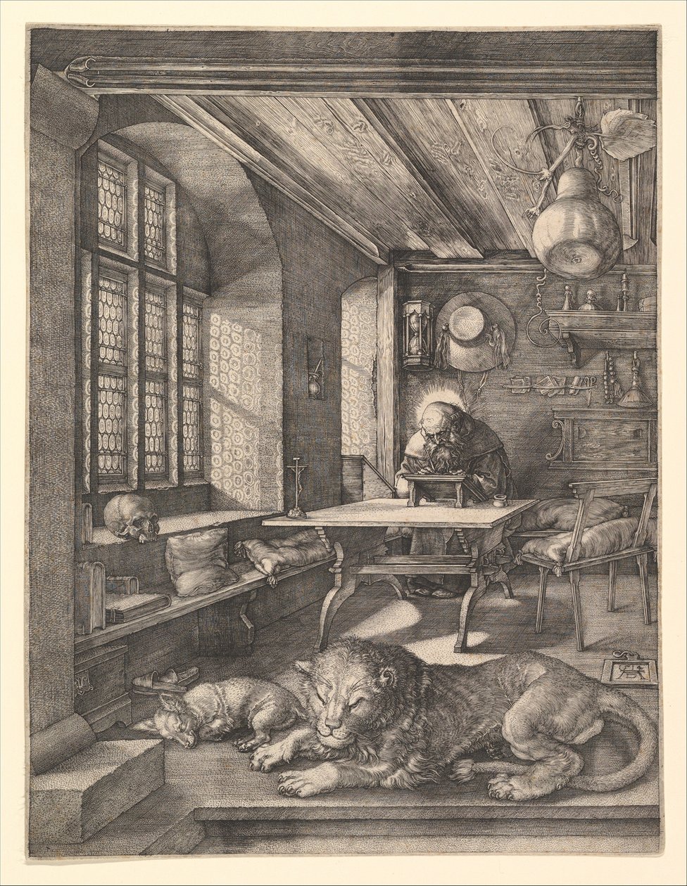 Den helige Hieronymus i sitt arbetsrum av Albrecht Dürer